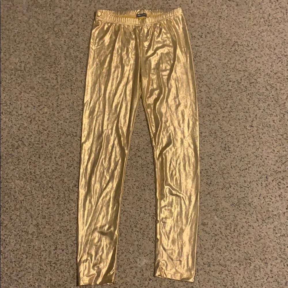 Soho Girls metallic gold leggings